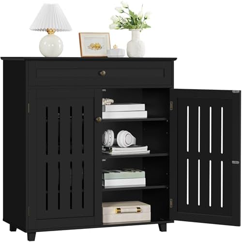 Yaheetech Mueble Zapatero de 2 Puertas Armario de 4 Niveles para ...