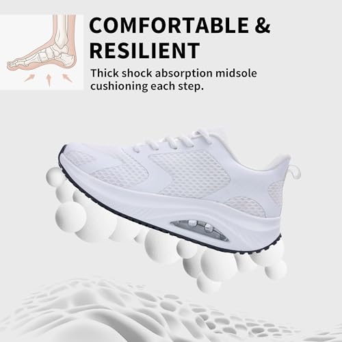 Image of SURRAY Women's Wide Width Walking Shoes - Plantar Fasciitis Arch Support Orthotic Sneakers, Comfortable Tennis Shoes for Casual Gym Workout US Size 6-11