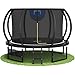 Devoko Outdoor Trampolin mit Basketballkorb & Sicherheitsnetz - 150 kg Maximalgewicht - Ø 228/305/366/427 cm - Robuster Garten-Trampolinspaß für Kinder und Erwachsene
