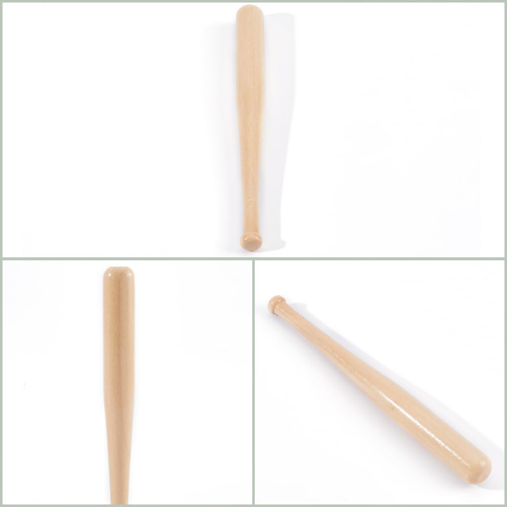 GORGECRAFT Mini Batte de Baseball en Bois Non Finie de 18cm Batte de Baseball en Bois Non Peinte pour Peindre des Porte-Clés Figurines d'action Projets de Loisirs Créatifs Balle Sport Décor de Fête