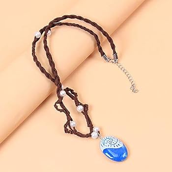 Set De Joyería De Princesa Moana: Collar Con Corazón Del Océano, Corona Y Horquilla De Plumeria, Ideal Para Fiestas Infantiles Y Disfraces