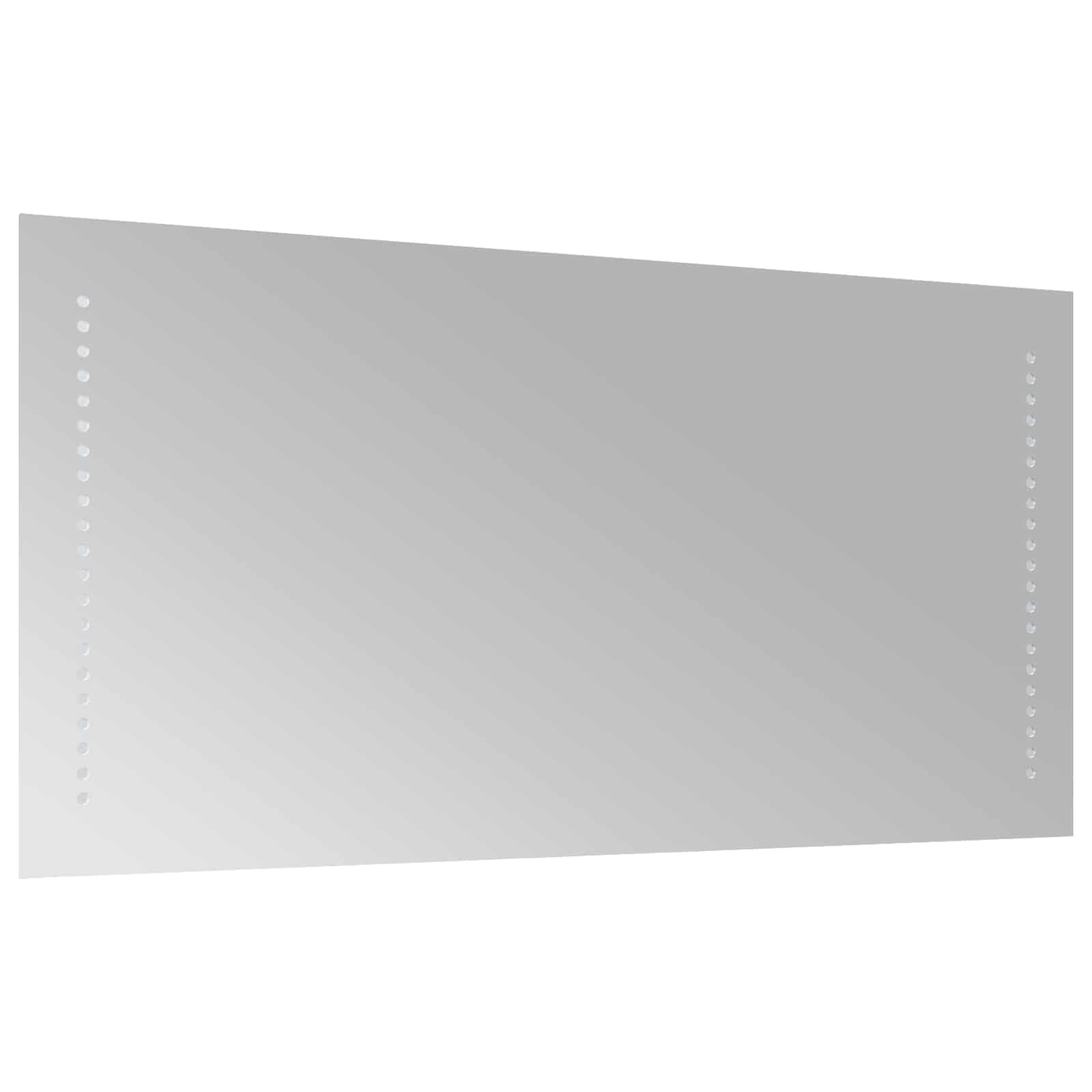 Rahmenloser LED-Badezimmerspiegel 80x40 cm mit 120 LEDs/m, Wandmontage, gehärtetes Glas, modernes Design, sanfte Beleuchtung, integrierter Schalter, ideal für Bad, Schminken, Hautpflege