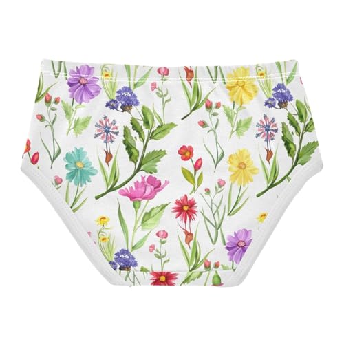 Fancy Girls Underwear Toddlers 2t Cotton Girl Panties Cute Colorful Flowers White Undies Kids Briefs2