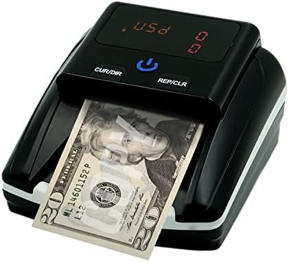 Khippus K605 Counterfeit Bill Money Detector Machine, Automatic 4 Ways Feeding, Confirms Currency Authenticity UV(Ultraviolet), MG(Magnetic), IR(Infrared), MT(Magnetic), Paper Quality and Size