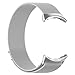 YOFUNTLE Compatible for Google Pixel Watch Band Women Men, Stainless Steel Mesh Loop Adjustable Magnetic Clasp Strap Replacement Wristband for Google Pixel Watch (Silver)