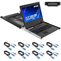MT-VIKI Rackmount KVM Switch Console HDMI con monitor de 17