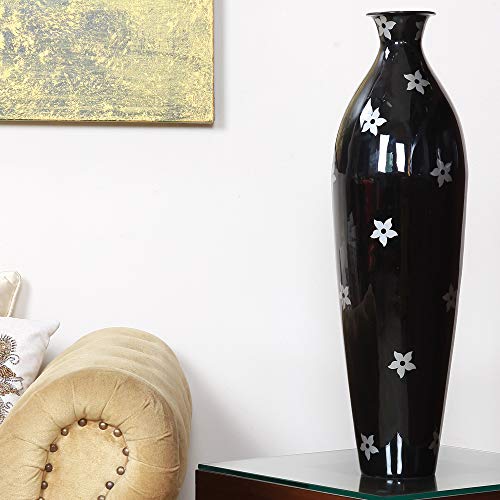 Image of Metal Flower Vase (26 Inches, Black)