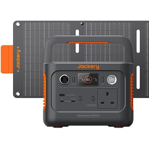 Jackery Solar Generator 300 Plus 40W Mini, 288Wh Portable power station with 40W Book-sized Solar Panel, LiFePO4 Battery 300W Output for Outdoors RV Camping Emergencies Cover