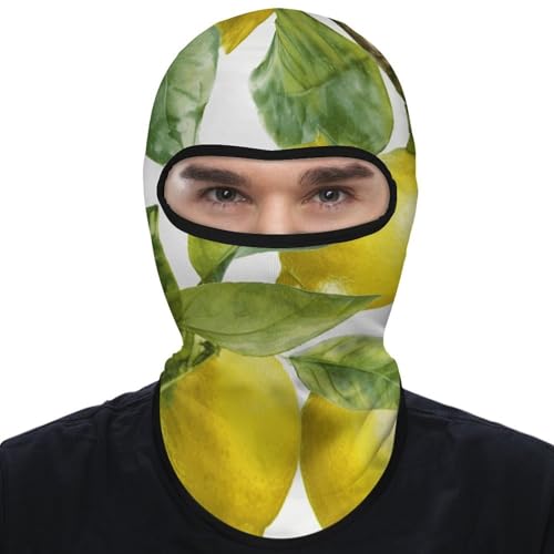 Máscara facial de balaclava de hojas de limón para hombres y mujeres, protección solar, transpirable, cubre todo el cabeza para senderismo, ciclismo, running y conducción miniatura 1