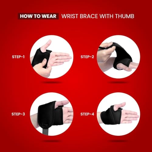Image of ARPK Wrist Band for Pain Relief - Hand Wrist Support Brace & Bandage for Carpal Tunnel, Arthritis, Tendonitis - Gym, Badminton, Fitness Recovery - Fits Men Women, Left Right Hands (MULTI A)