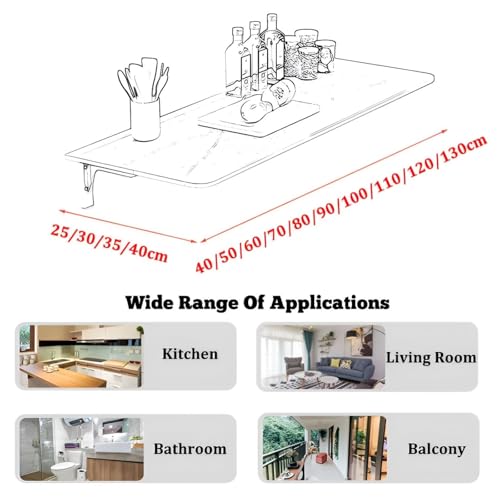 Table de salle à manger pliante 130cm, la solution pour cuisine étroite - 5