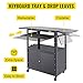 VEVOR AV Cart, 27-41 inch Height Adjustable Media Cart with 2 Drop Leaves, 150 LBS Capacity Presentation Cart with A Locking Cabinet, 33 x 18 inch Widened Steel Projector Cart with A Keyboard Tray