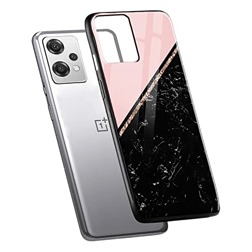 Image of COLORflow Back Cover Compatible with OnePlus Nord CE 2 Lite 5G | Black Marble Pink | Shockproof TPU Bumper Cover with Camera Protection Back Cover Compatible with OnePlus Nord CE 2 Lite 5G