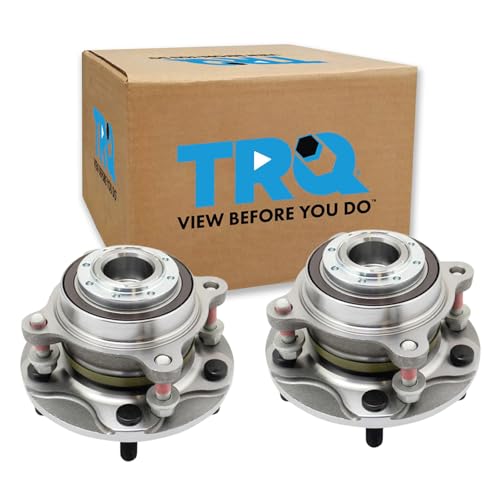Image of TRQ Front Pair Wheel Bearing and Hub Set with ABS Sensor 2 Piece for Toyota | for 2008-2022 Toyota Sequoia 2007-2021 Toyota Tundra RWD