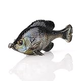 Savage Gear Pulse Tail Bluegill Loosebody Fishing Bait, 1 1/4 oz, Ghost Gill, Realistic Contours, Colors & Movement, Durable Construction, Heavy-Duty Weighted Fishing Hook, 100% Weedless