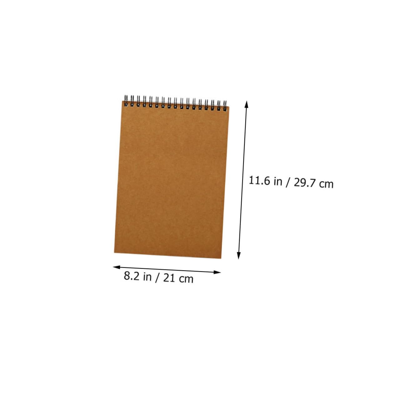 Gadpiparty 2 Blocs de Notas de Dibujo en Espiral A4 Papel Marrón, Cuadernos de Bocetos Simples para Dibujo al Aire Libre Casa, Pack de 2 Unidades