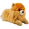 Suki Gifts 12144 Liggende Pomeranian Dwergspitz hond knuffeldier, meerkleurig