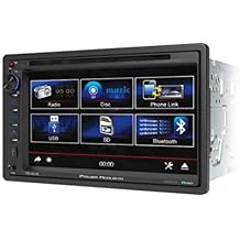 جهاز استقبال DVD بشاشة تعمل باللمس LCD مزدوج DIN مقاس 6.5 بوصة من Power Acoustik PD651B مع بلوتوث