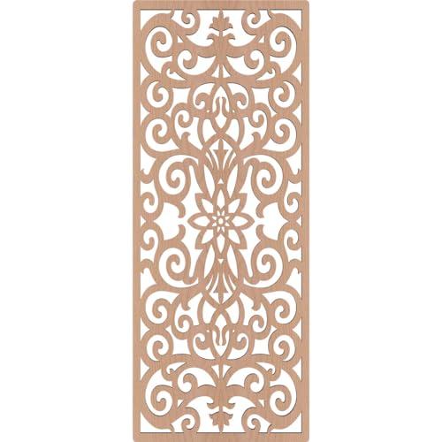 Image of 9 3 /8 inchW x 24 3 /8 inchH x 1 /4 inchT Buel Decorative Fretwork Wood Wall Panels, Alder