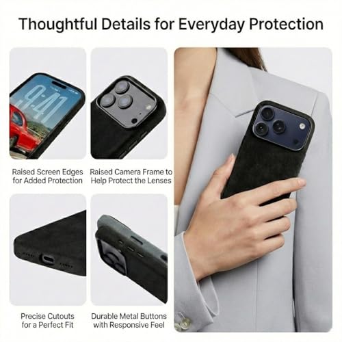 Coque MagSafe pour iPhone 16 Pro avec grip intégral fin
