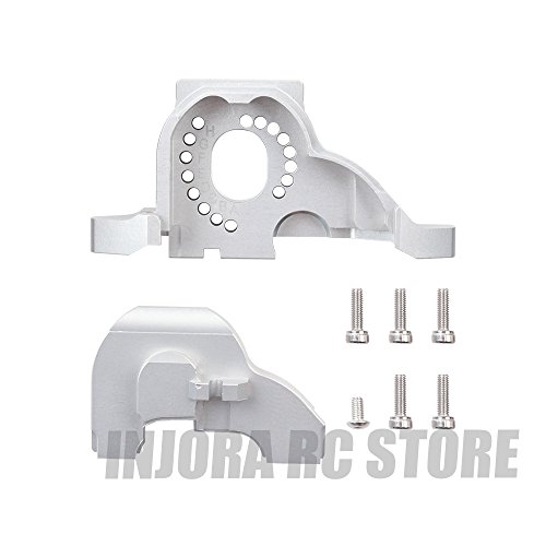 Injora Rc Motor Mount Heat Sink Rc Accessories For 1/10 Rc Crawler Trx4 Trx-4 (Silver) #TOP4
