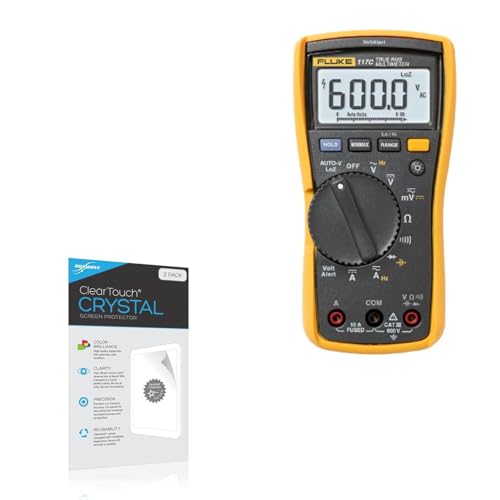 BoxWave Screen Protector Compatible with Fluke Fluke 117 - ClearTouch Crystal (2-Pack), HD Film Skin - Shields from Scratches