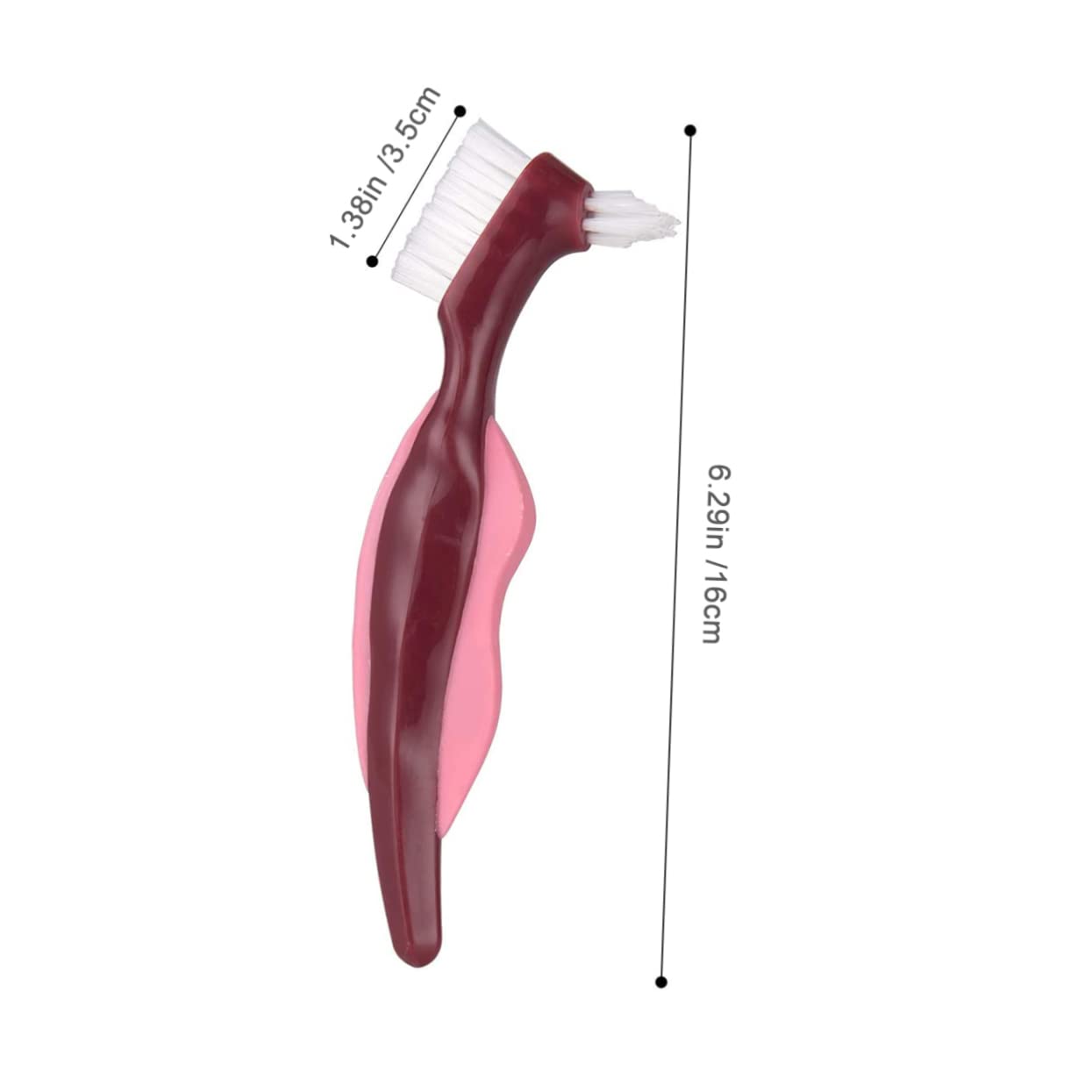 Gogogmee 3Pcs Cleaning Brush Double Sided False Brushes with Firm Grip Durable Washable for Care and Easy Cleaning