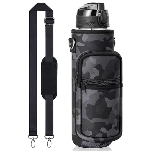 Bolsa Porta Botella de Agua Funda for botella de agua, funda for teléfono móvil, portavasos portátil, bolsa for botella deportiva for exteriores con correa de transporte para Deportes Senderismo Viaje
