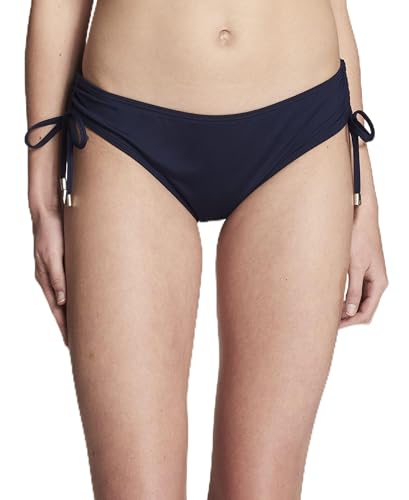 Bikini Calvin Klein bleu marine taille basse froncé femme XS