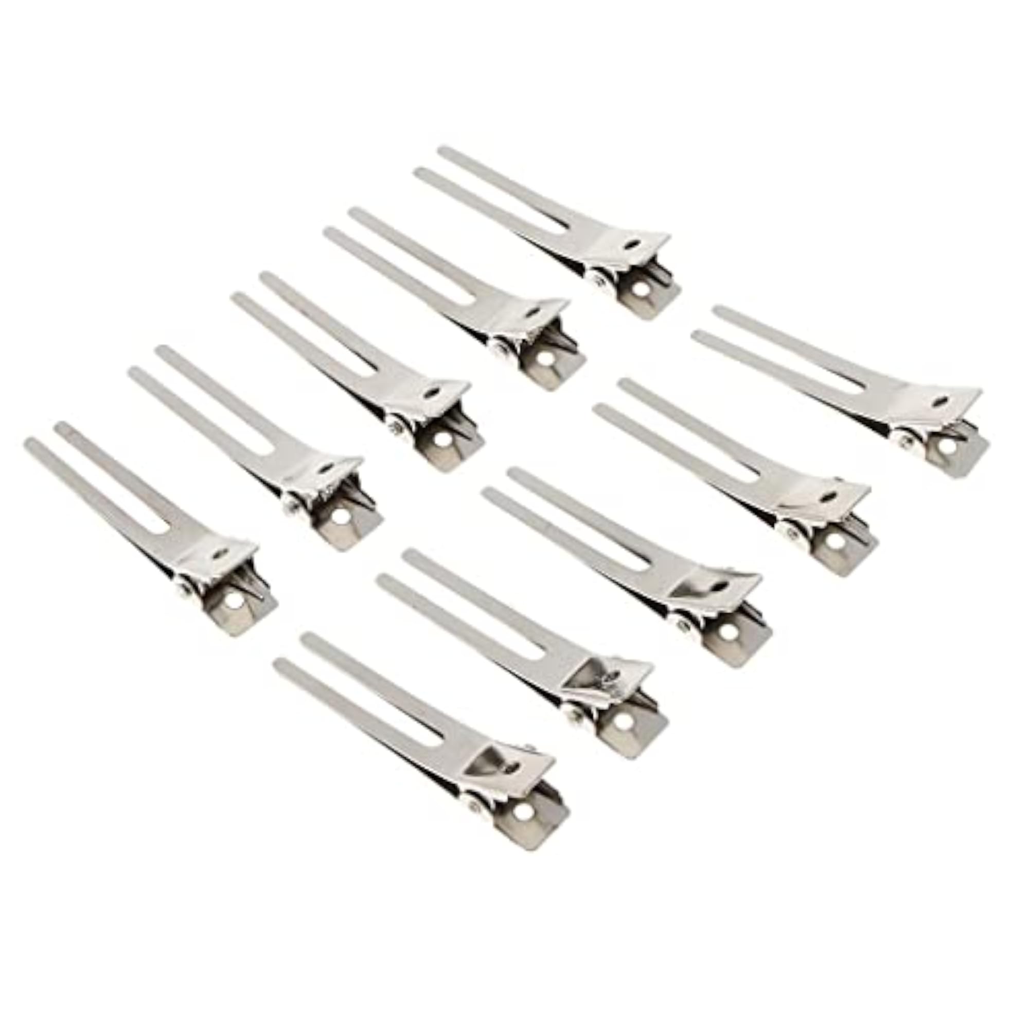 5x10 Pieces DIY Hair Clips Silver Blank Alligator Clip