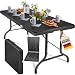 KESSER® Buffettisch Tisch klappbar Kunststoff 183x76 cm Campingtisch Partytisch Klapptisch Gartentisch für Garten, Terrasse und Balkon zusammenklappbar 6 Personen inkl. Cover & Tragegriff, Anthrazit