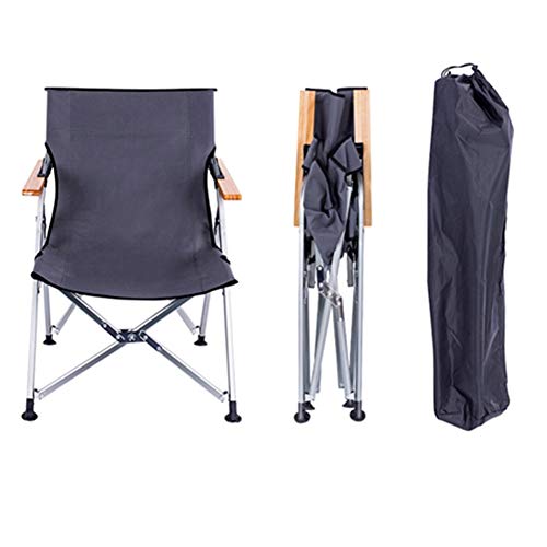 Chaise de camping pliable et ultralégère avec structure grise ultra résistante