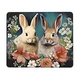Bords cousus renforcés : ce tapis de souris d'ordinateur lapin de Pâques a des bords délicats qui peuvent empêcher l'usure, la déformation et le dégommage lors d'une utilisation prolongée. Et même les coutures sur le bord sont plates, confortables pour vos poignets et vos mains.