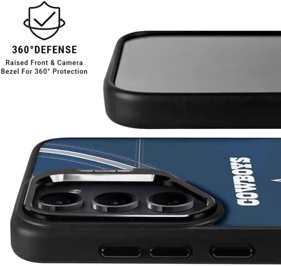 Skinit Kickstand Phone Case Compatible with Galaxy S24 - Officially Licensed NFL Dallas Cowboys Team Jersey Design