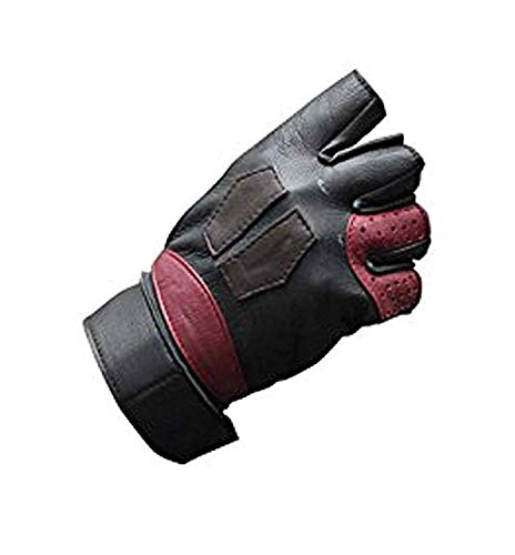 Image of Mens Guardians Superhero Distressed Maroon Star Cosplay Costume Leather Biker Jacket