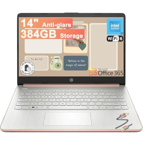 HP Laptop 14 pulgadas Celeron 4GB RAM 128GB UFS miniatura 1
