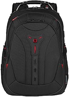 Wenger 606492 Pegasus Ballistic Deluxe 14'/16' Expandable Laptop Backpack, Padded Laptop Compartment with SmartCharge USB Port in Black (25 litres)