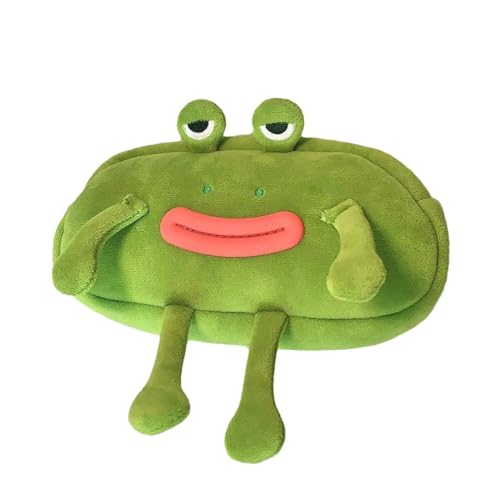 Estuche de lápices de rana linda, Estuche de lápices de rana | Estuche de lápices de fantasía con forma de rana de felpa de boca grande, Estuche de lápices de felpa suave para niñas y adolescentes
