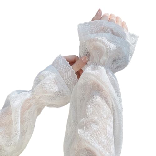 Guantes largos para el sol con encaje de ajuste holgado ideales para conducir