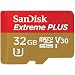 SanDisk Extreme PLUS 32GB microSDHC UHS-I/V30/U3/Class 10 Card with Adapter (SDSQXWG-032G-ANCMA)