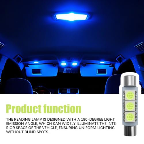 10 luces LED para visera de auto, color azul hielo miniatura 5
