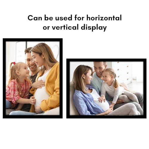 Americanflat 22x30 Picture Frame with Polished Plexiglass - Black Picture Frame - Wide Photo Frames Made of Engineered Wood for Vertical or Horizontal Wall Display - Epic Collection - Black