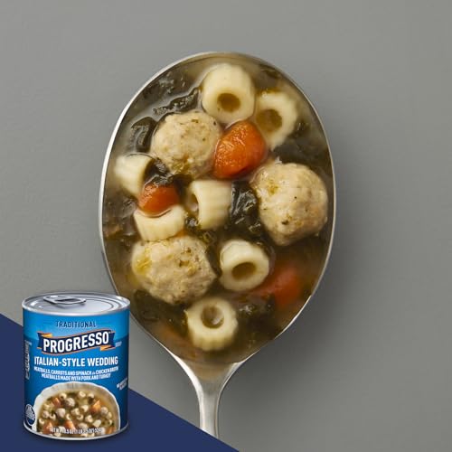 Image of Progresso Italian-Style Wedding Soup, Traditional Canned Soup, 18.5 oz (Pack of 12)