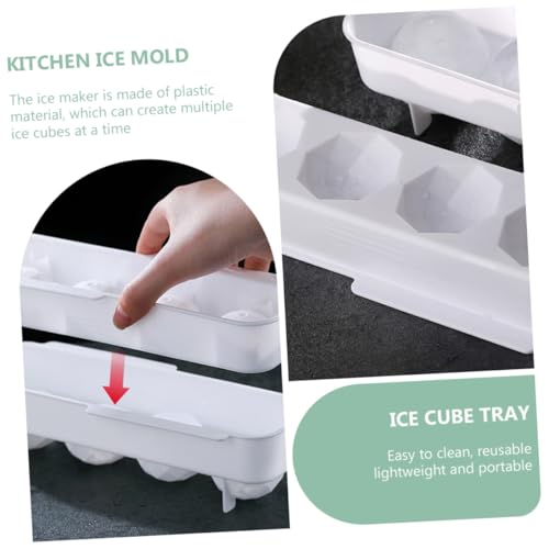 Molde plástico para hielo esférico OSALADI 2 piezas miniatura 4
