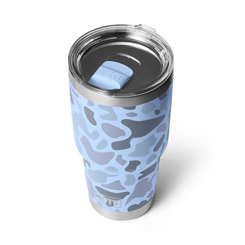 Image of YETI Rambler 30 oz Tumbler, Stainless Steel, Vacuum Insulated with MagSlider Lid, Blue Camo
