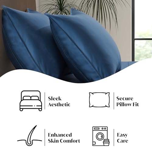 Image of |Twin Size Sheet Set | Organically Grown | Ultra Soft & Cooling |100% Viscose | 17 inch Deep Pocket [Midnight Blue]