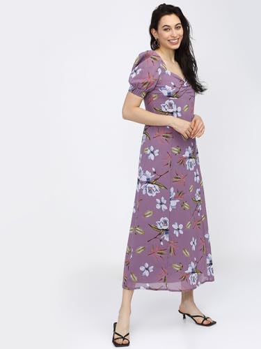 Image of Tokyo Talkies Womens Purple Printed Maxi Dresses