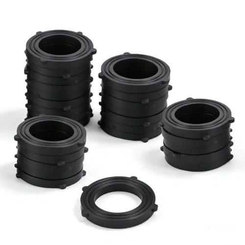 60 Pcs Garden Hose Washers Heavy Duty Rubber Washer with Self-Loc...
