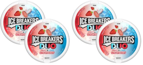 Image of Ice Breakers Duo Fruit + Cool Mints Strawberry, 2 X 36 Gm (Pack of 2)