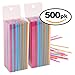 Mr. Kitchen's Bulk Colorful Neon Drink Stirrers, Coffee Stirrers (500-Pack); Each Drink Stirrer Is 5.25